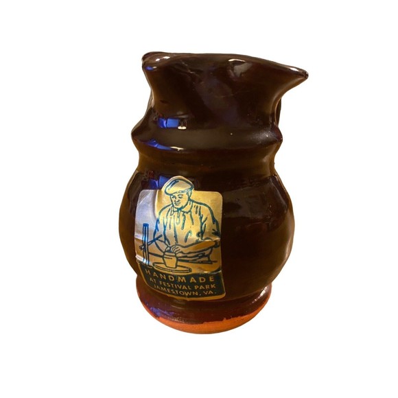 Jamestown Pottery Redware Mini Pitcher Festival Park VA - Picture 1 of 5